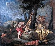 Giulio Carpioni Apollo and Marsyas oil painting